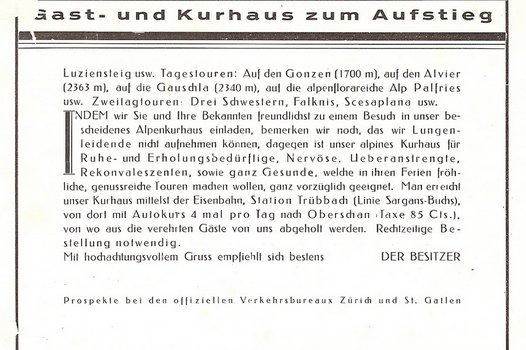 Postkarte Restaurant Aufstieg